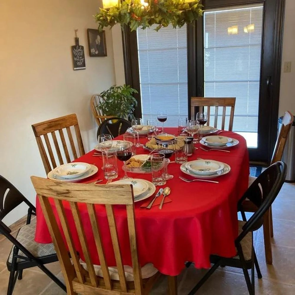 All Oval Tablecloth Sizes, Made in the USA