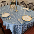 Damask Oval Tablecloths, Cotton Table Linen, All Sizes