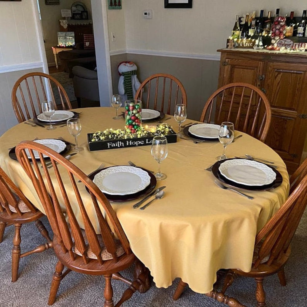 Oval Table Cloths, All Oval Tablecloth Sizes, 74 Colors